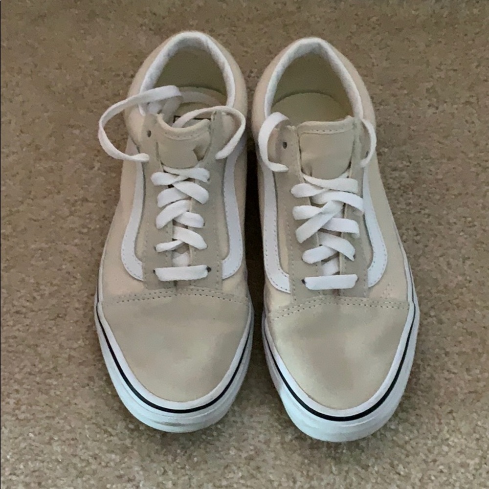 Cream Lace up Vans